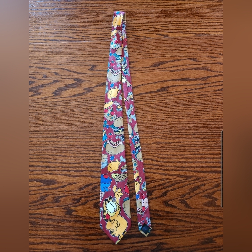 Garfield Balancine Hot Cakes Men's Neck Tie 1978 100% Polyester Striped